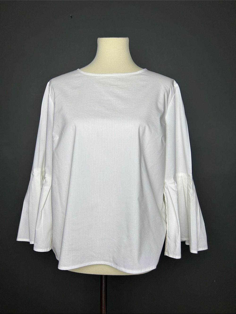 Marled White Crewneck Blouse